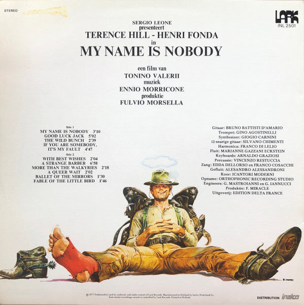 Ennio Morricone : Originele Filmmuziek "My Name Is Nobody" Muziek Van Ennio Morricone (LP, Album, RE)